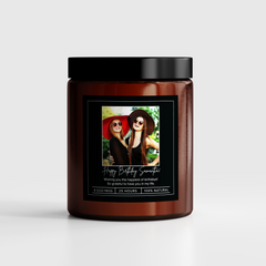 Personalised Photo Candle, Candle for Women, Wife - Mothers Day, Christmas, Valentines, Anniversary, Birthday or Special Occasion Gift