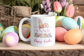 Easter Mug, Personalised, Rabbit, Personalised Mug, Gift, Children's Mug, ANY name, Hot Chocolate Easter Mug Bunny Rabbit