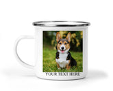 Personalised Photo & Text Enamel Mug