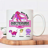 Auntiesaurus Mug, Mother's day Mug, Mug for Auntie, Gift for Mother's day, Dinosaur Auntie Mug, Mother's day gift, Perfect Gift for Aunt - Craftellery