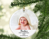 Baby's First Christmas Decoration,1st Christmas ornament, Tree Bauble Decor, Personalised First Christmas Keepsake - Craftellery
