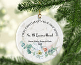 Customised Marble Christmas Ornament, First Christmas new home Christmas ornament, First Christmas ornament, New Home Christmas ornament - Craftellery