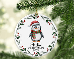 Kids Christmas Decoration, Animals Christmas Ornament, Tree Decor, Personalised Name Christmas Keepsake, Kids Tree Decors, Xmas Disc, Bauble - Craftellery