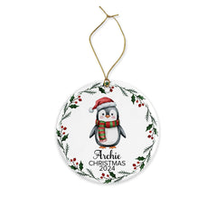 Kids Christmas Decoration, Animals Christmas Ornament, Tree Decor, Personalised Name Christmas Keepsake, Kids Tree Decors, Xmas Disc, Bauble - Craftellery