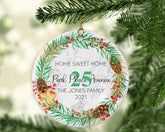 Personalised New House Christmas Ornament Christmas Wreath Frame Ornament Christmas Tree Hanging Ornament Christmas at New House Ornament - Craftellery