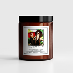 Personalised Photo Candle, Candle for Women, Wife - Mothers Day, Christmas, Valentines, Anniversary, Birthday or Special Occasion Gift