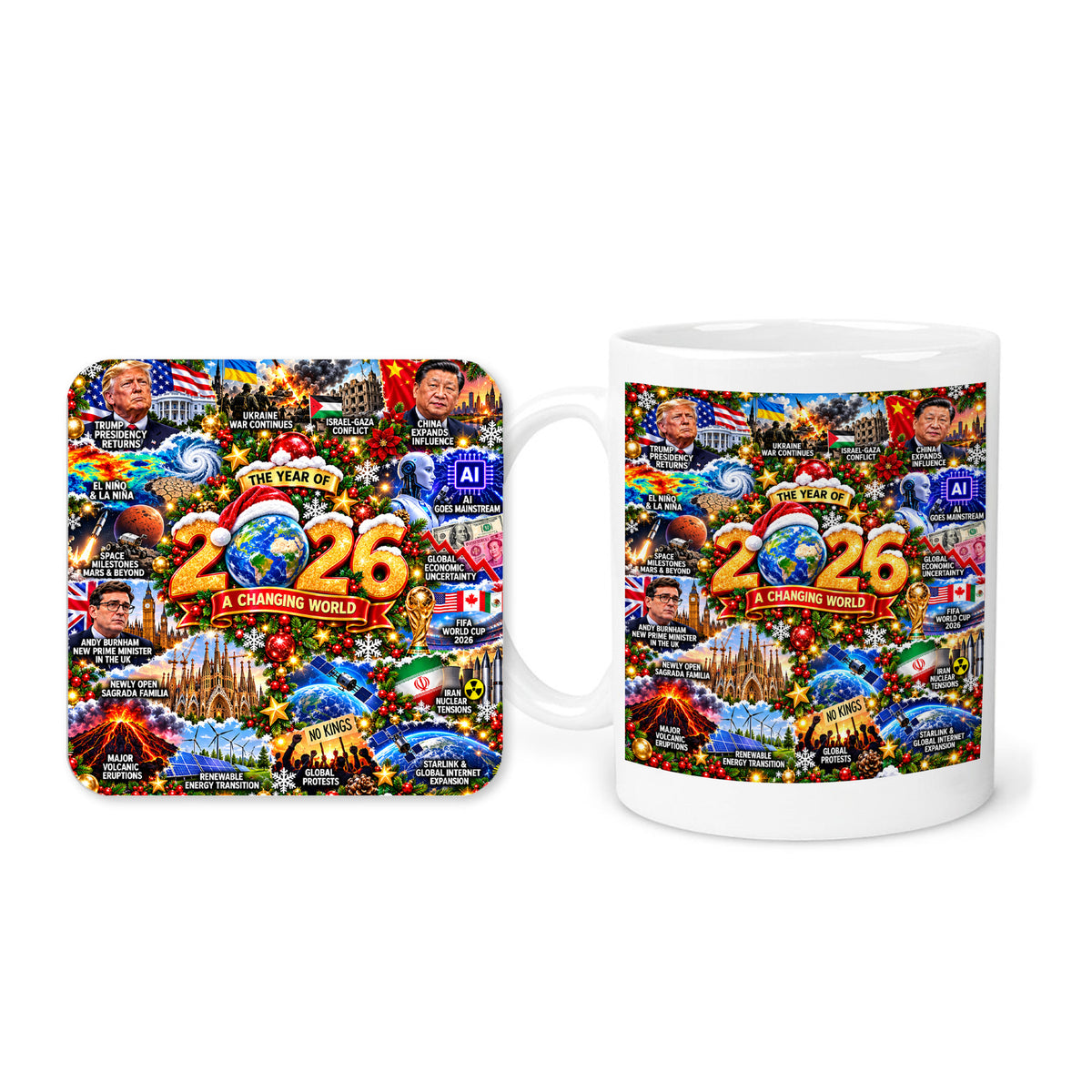 2026 Year in Review Christmas Mug – World Events & News Keepsake Gift