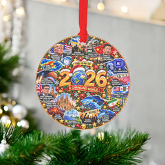 2026 Year In Review Ornament: Christmas Ornament, UK Events, Trending Keepsake, Happenings, Notable event, Highlights
