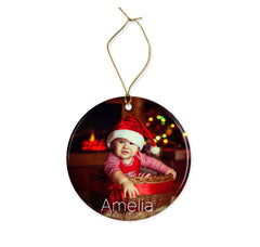 Baby's First Christmas Ornaments, Baby's 1st Christmas Bauble Decorations, Personalised Baby Photo Ornament 2024, My First Christmas - Craftellery