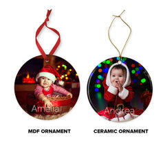 Baby's First Christmas Ornaments, Baby's 1st Christmas Bauble Decorations, Personalised Baby Photo Ornament 2024, My First Christmas - Craftellery
