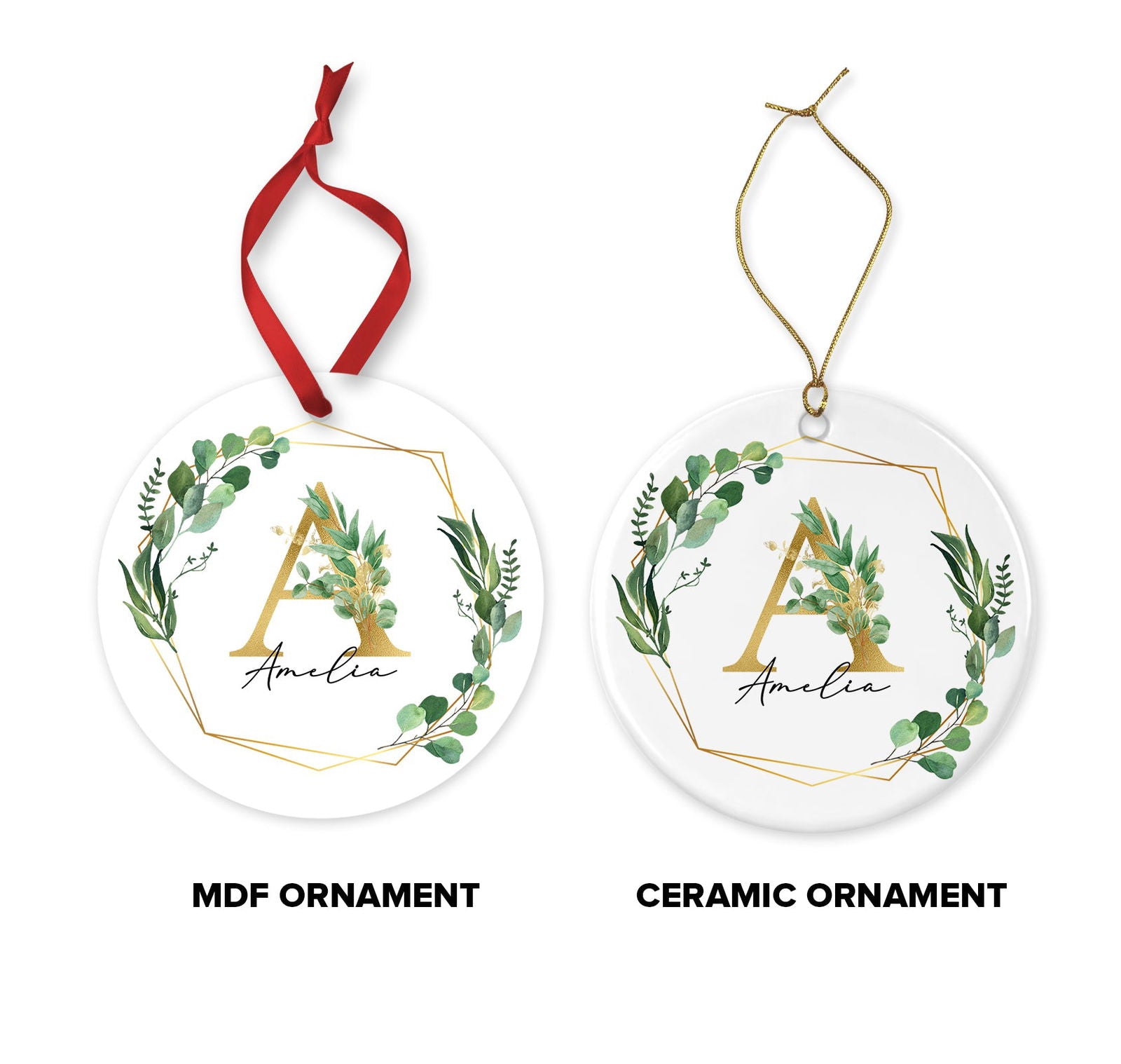 Custom Name Christmas ornament, Customised Christmas ornament, Custom ornament, Christmas tree decoration, personalised ornament, ornament - Craftellery