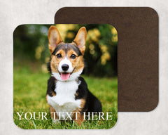 Custom Photo and Text Coaster, Set of Coasters