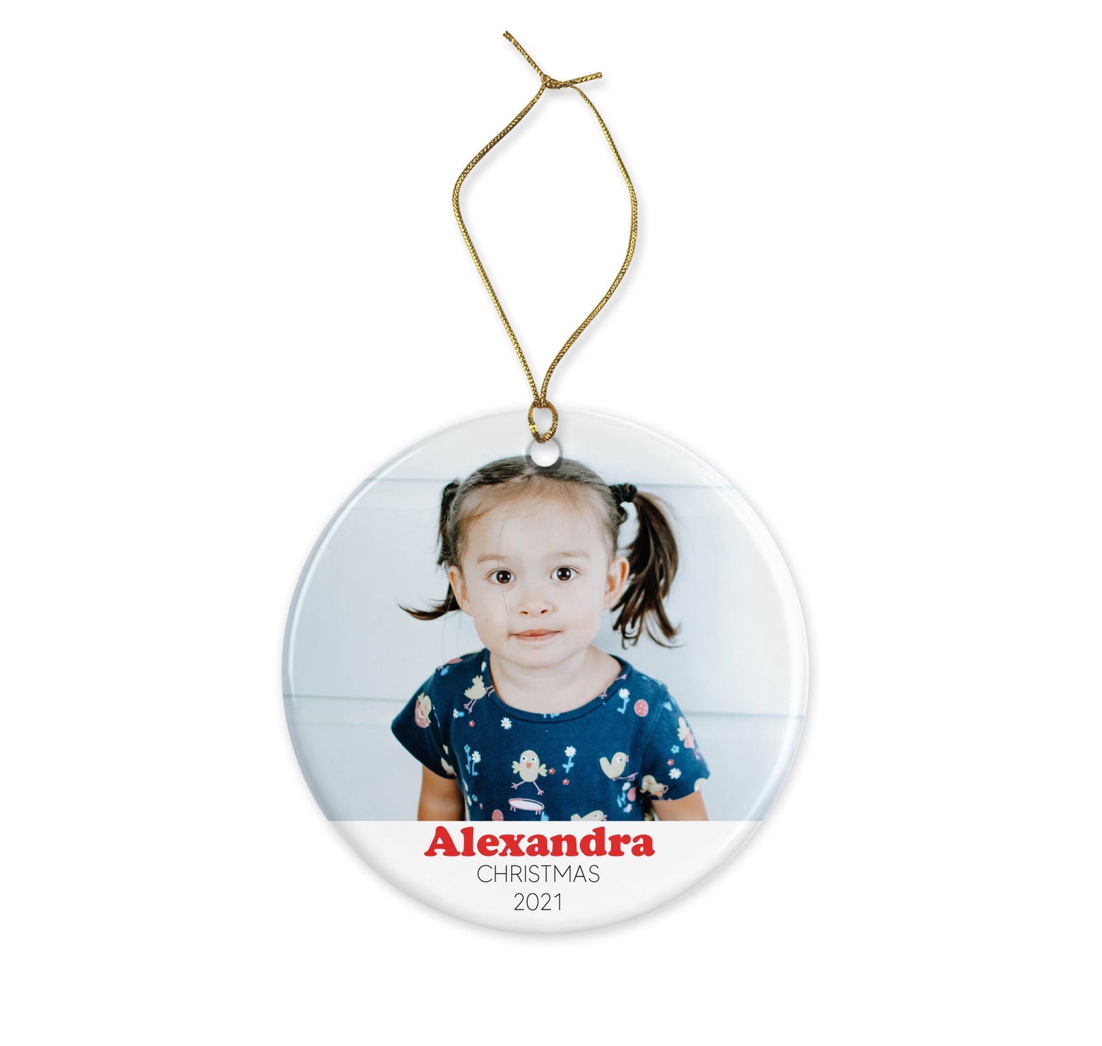Personalised Christmas Ornament - Ceramic Ornament - MDF Ornament - Baby Photo Christmas Ornament, Christmas Tree Decoration - Tree Decor - Craftellery
