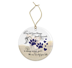 Personalised Pet Christmas Ornament - Ceramic Ornament - MDF Ornament - Christmas Tree Hanging ornament - Pet Memorial Ornament - Tree Décor - Craftellery