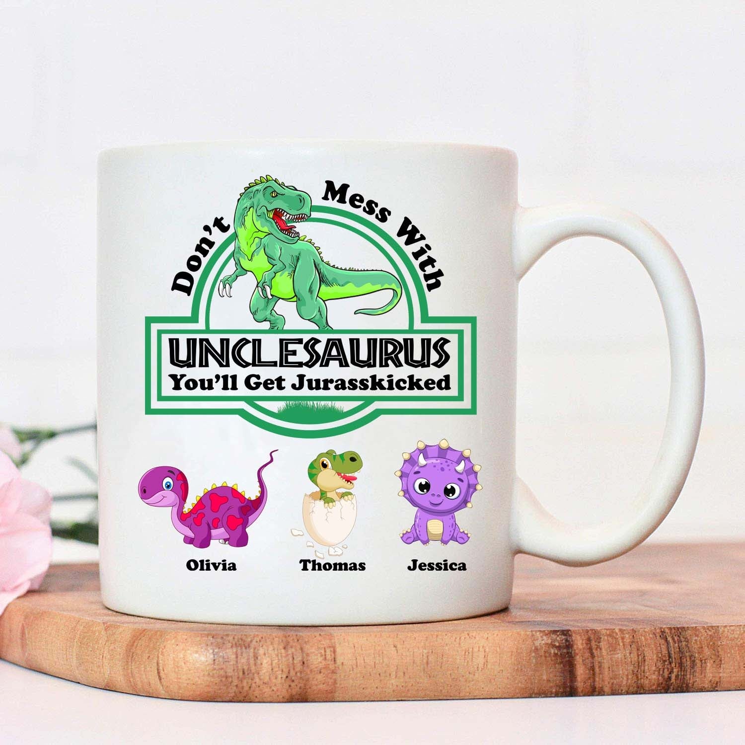 Unclesaurus Mug, Father's day Mug, Mug for Uncle, Gift for Father's day, Dinosaur Uncle Mug, Father's day gift, Perfect Gift for Uncle - Craftellery
