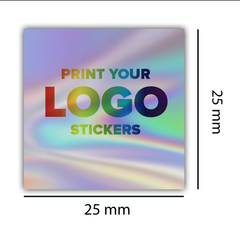 Custom Holographic stickers | personalised holographic stickers | rainbow logo stickers | Business stickers | labels | Postage labels | Order stickers