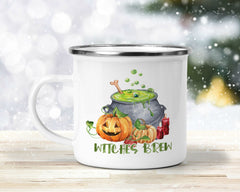 Halloween Design Enamel Mug | Witches Brew