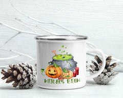 Halloween Design Enamel Mug | Witches Brew