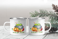 Halloween Design Enamel Mug | Witches Brew