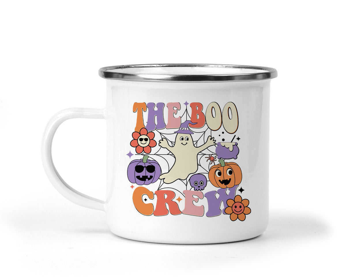 Halloween Design Enamel Mug | The Boo Crew